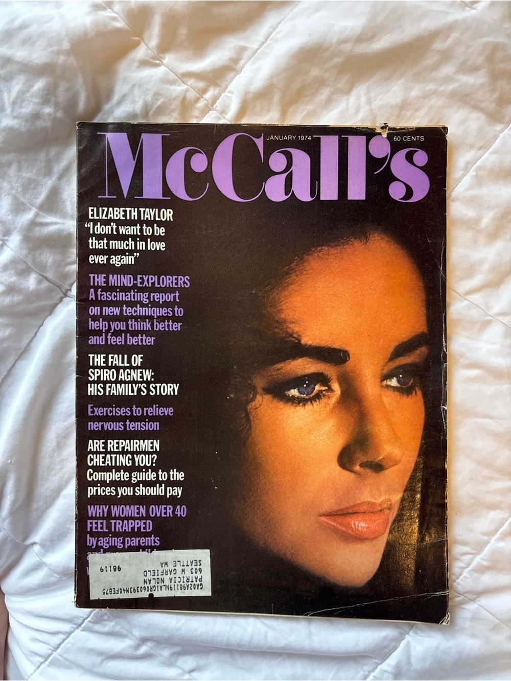 McCall’s January 1974 Featuring Elizabeth Taylor